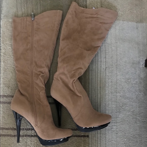 NWOT❣️Cathy Jean Suede Knee High Boots - Picture 2 of 4